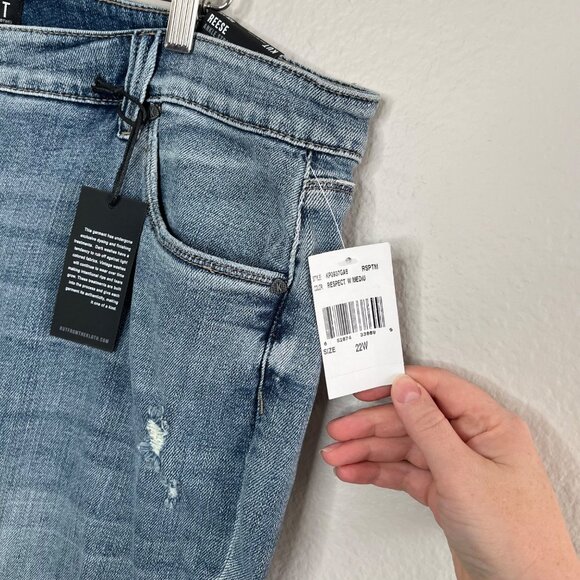 Kut Reese Ankle Straight Leg Medium Wash Blue Denim Jeans 22W - Picture 10 of 14